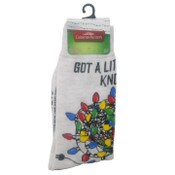 Wholesale - 1pk MEN X-MAS CAVA KNOT HERE CREW SOCKS SIZE 10-13, UPC: 193159152710
